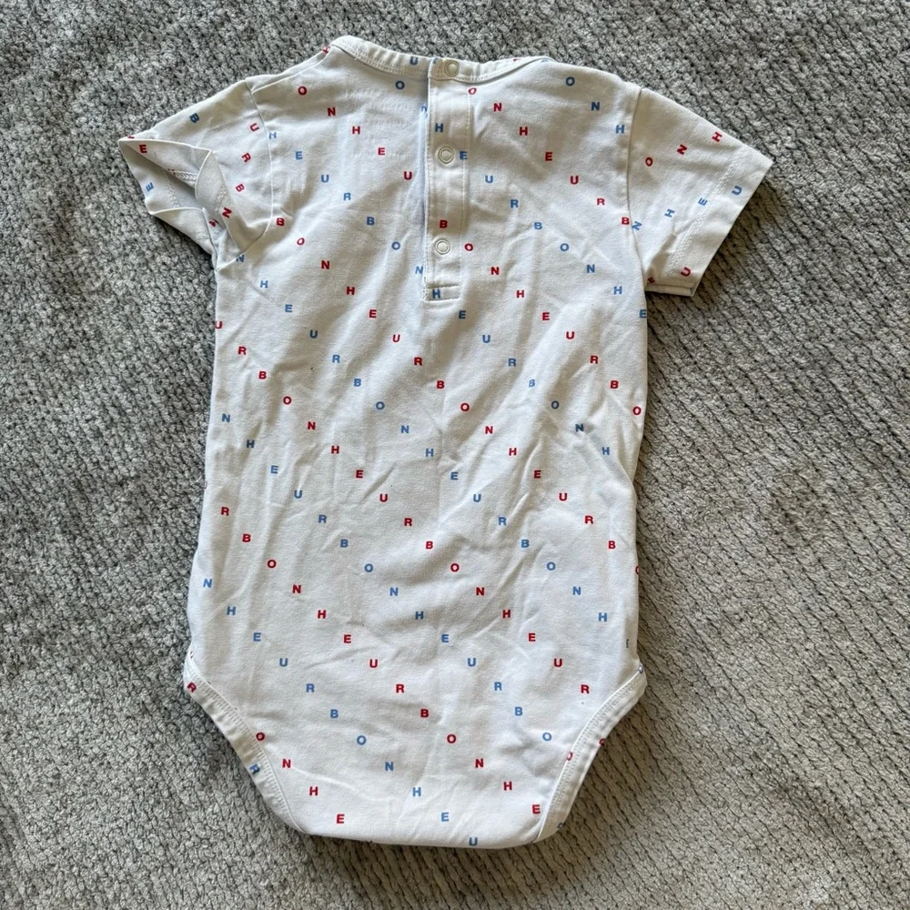 Tinycottons Pima Cotton Letter Print Short Sleeve‎ Bodysuit 12-18M